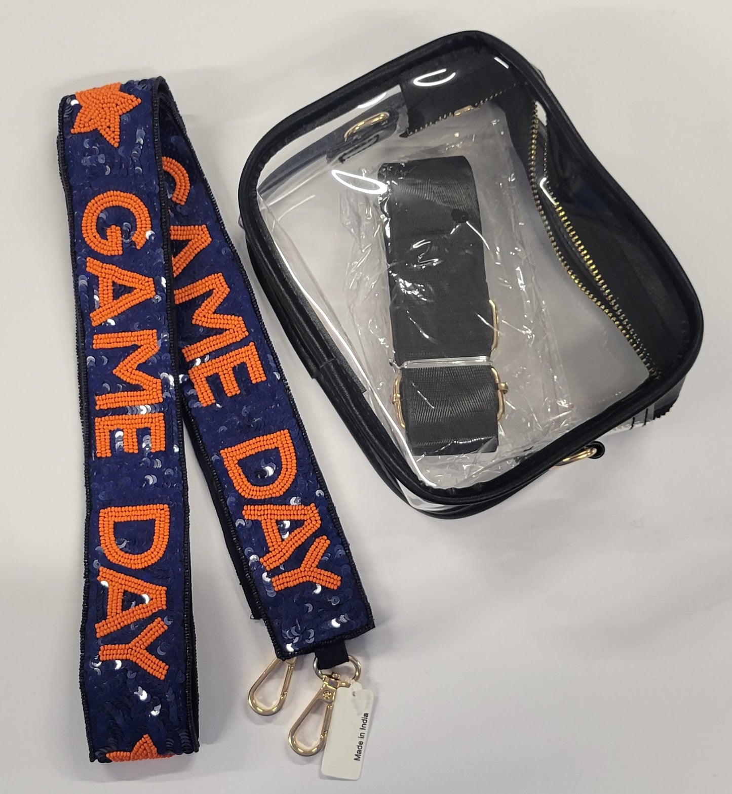 Blue and Orange Game Day Purse Strap