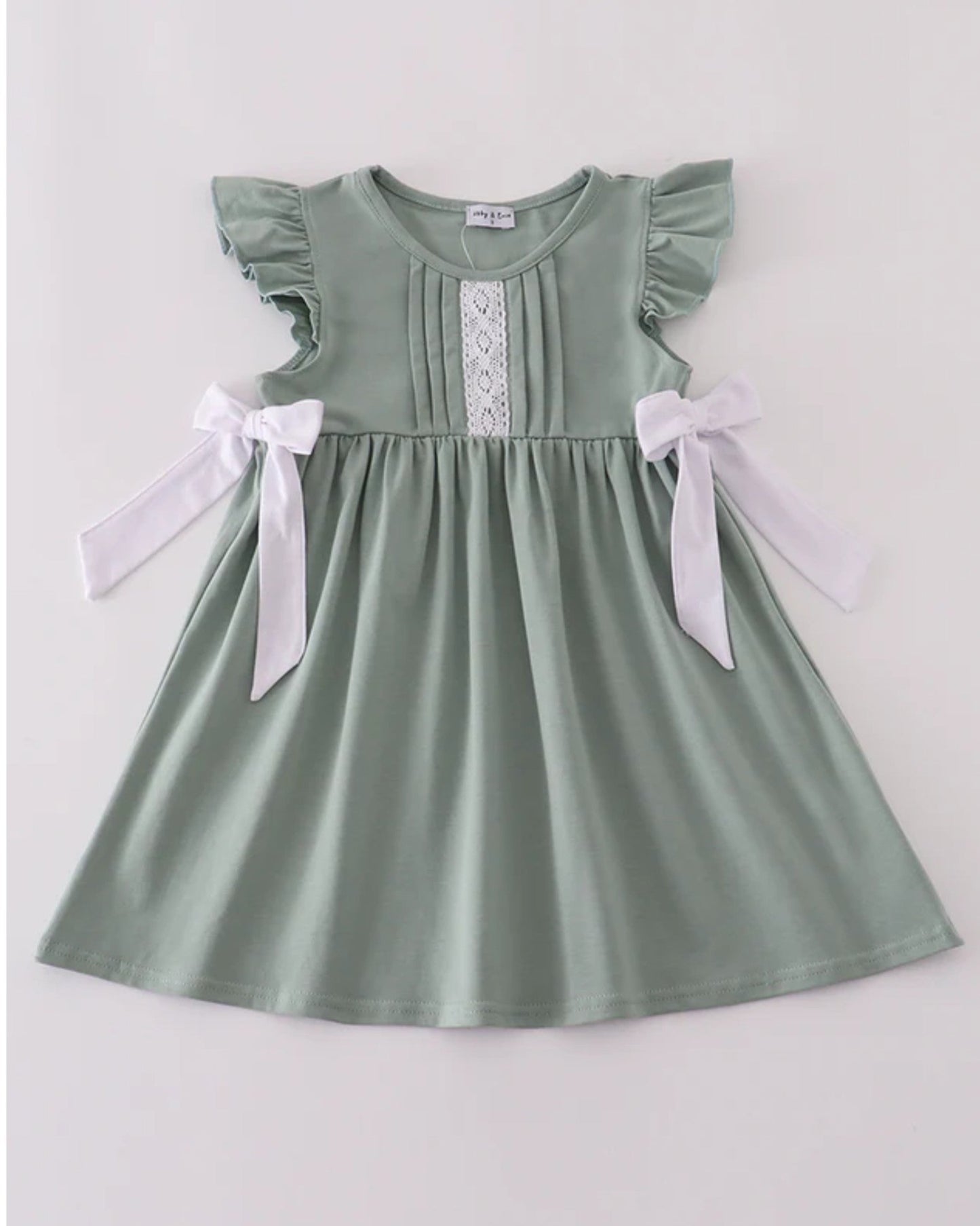 Sage Ruffle Dress