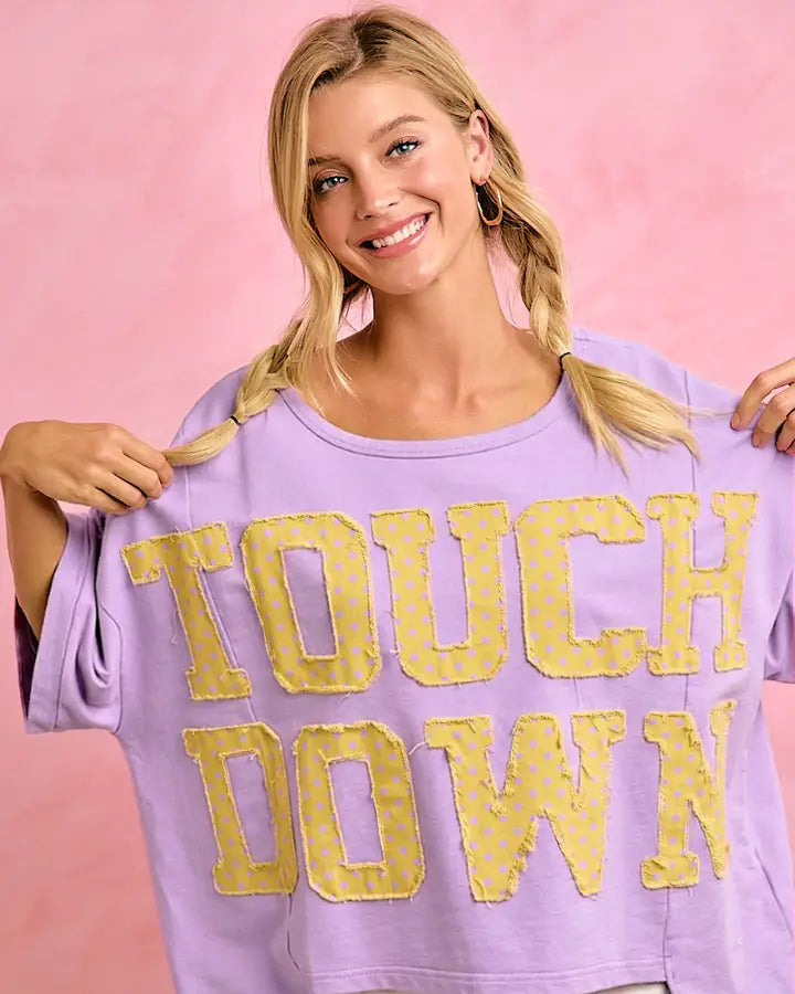 Gameday PolkaDot Patches Top