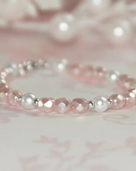 Pearl and Pink Infant Bracelet