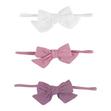 Elastic Bow Headband Set