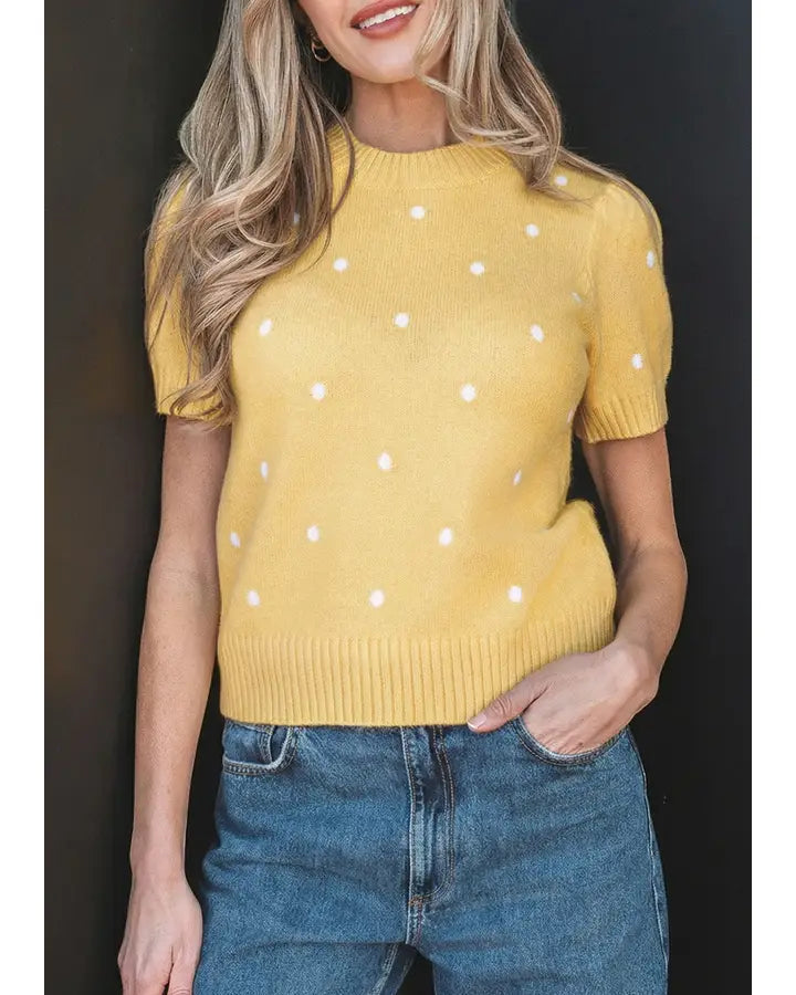 Yellow PolkaDot Sweater