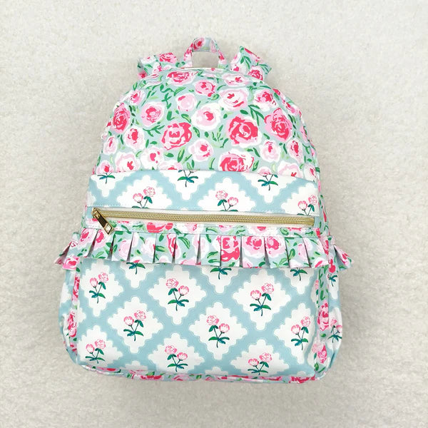 Teal Flower Bookbag