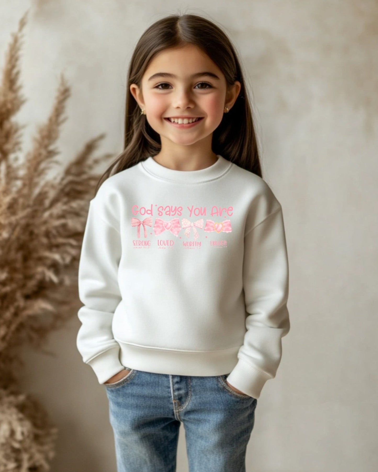 God Says Yth White Sweatshirt