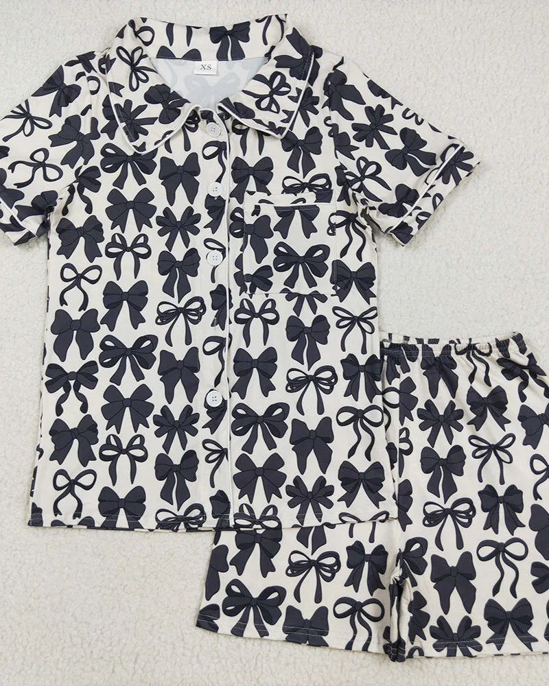 Blk Bow Pjs