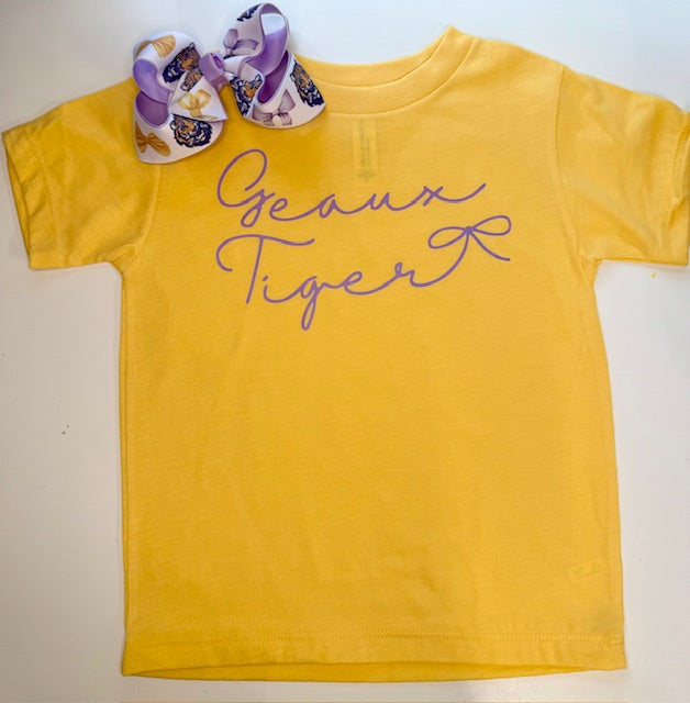 Geaux Tigers Bow Tod. Tee