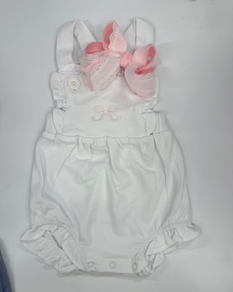 Emb. Bow Knit Sunsuit