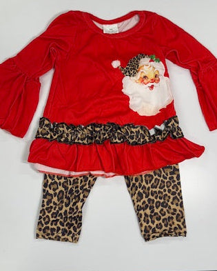 Red Santa Leopard Set