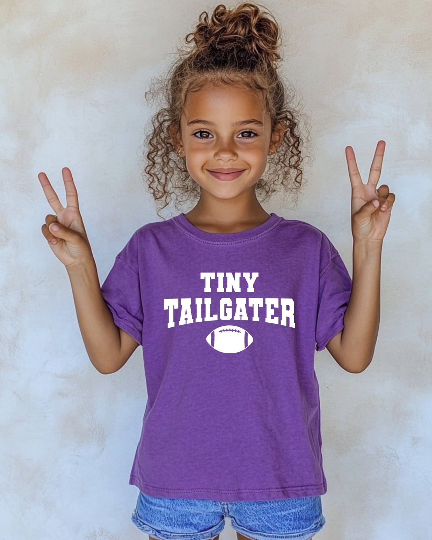 Tiny Tailgater Tod. Purple Tee