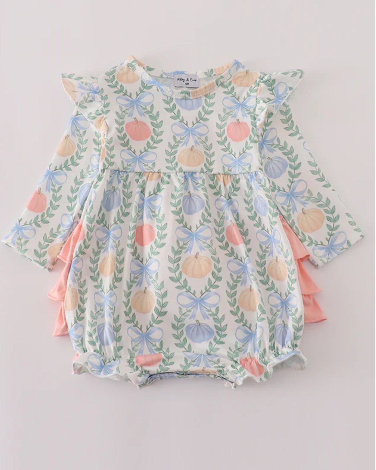 Pumpkin Bow Ruffle Bubble