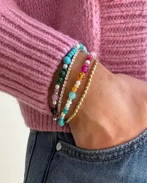 Multi Colored Glass Bracelet