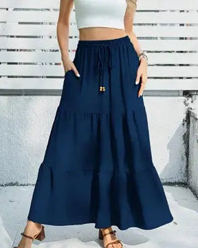 Tiered Flowy Maxi Skirt
