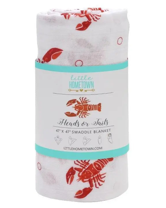 Heads Tails Muslin Swaddle