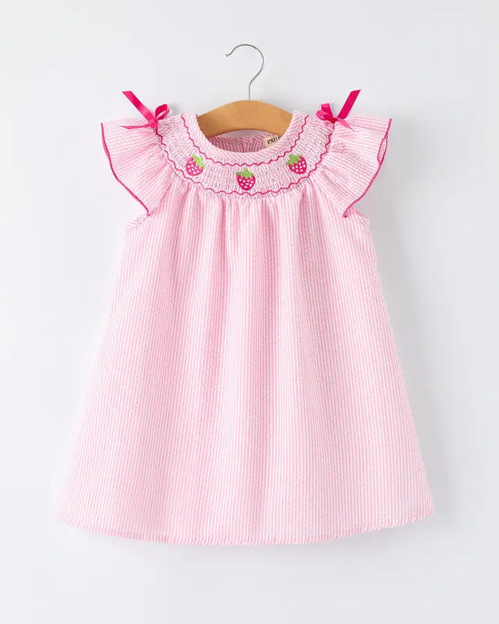strawberry smocked dress Do the best you Color:Light Emerald New - Womenswear Summer 22 SIZE GUIDE 65% Polyester/35%