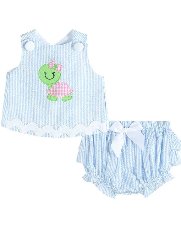 Turtle Seersucker Set