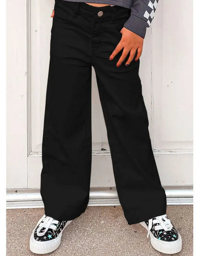 Blk Wide Leg Jeans