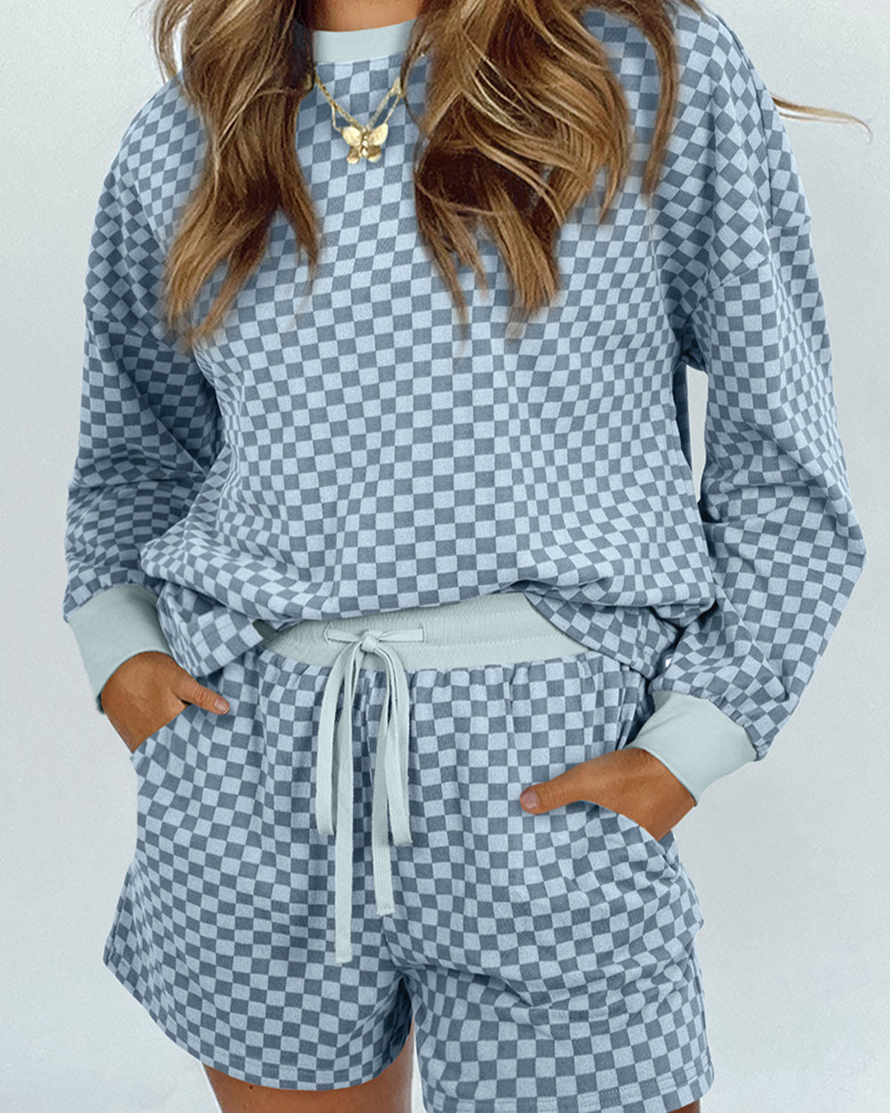 Checkered Short Set