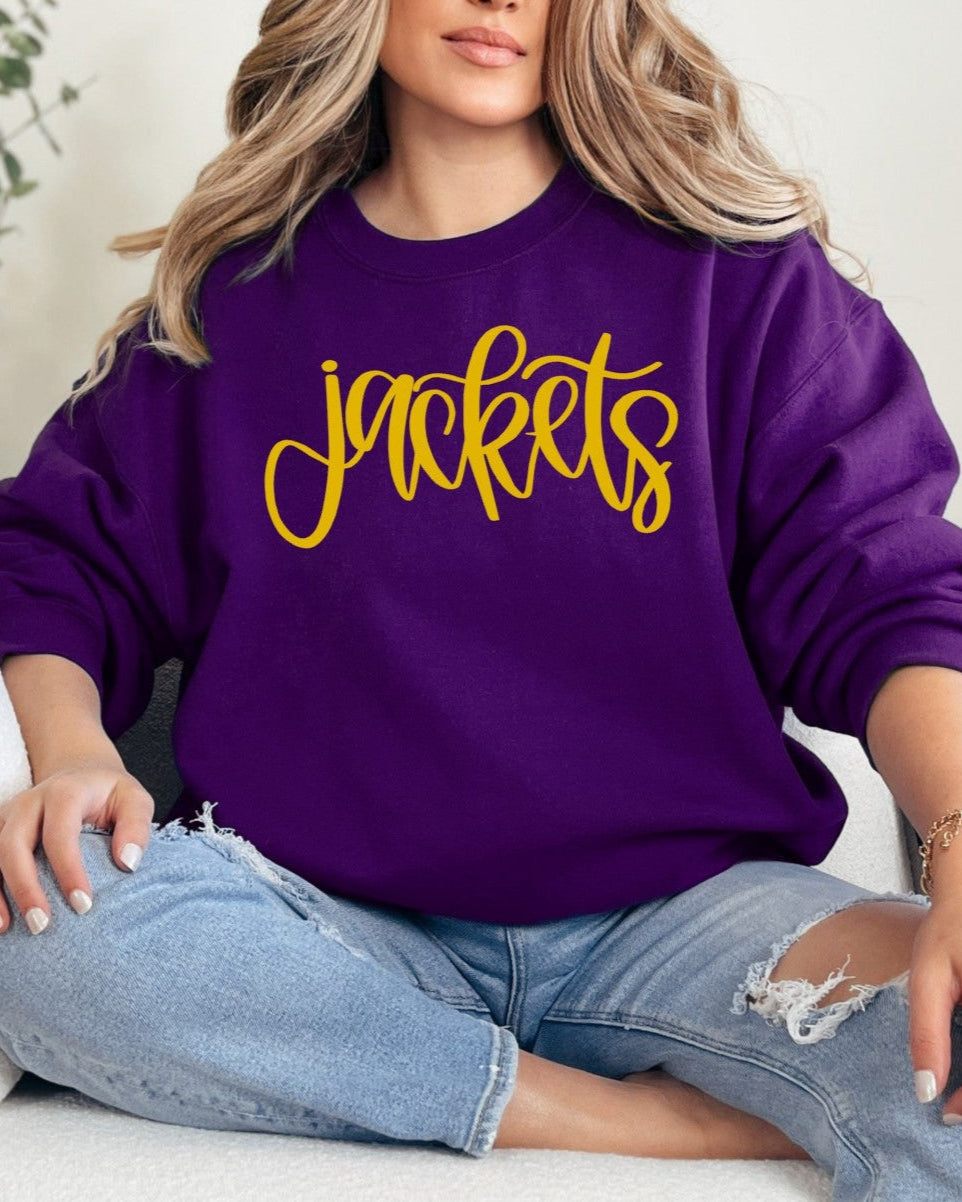 Jackets Yellow Puff Youth & Adult Purple Sweatshirt