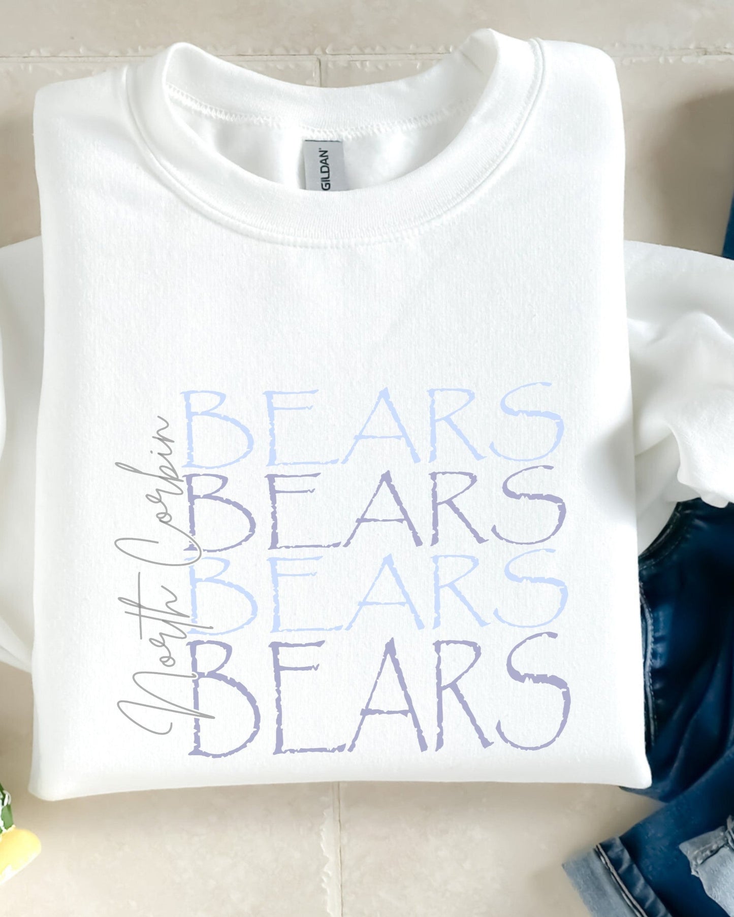 North Corbin Papyrus Adult White Sweatshirt
