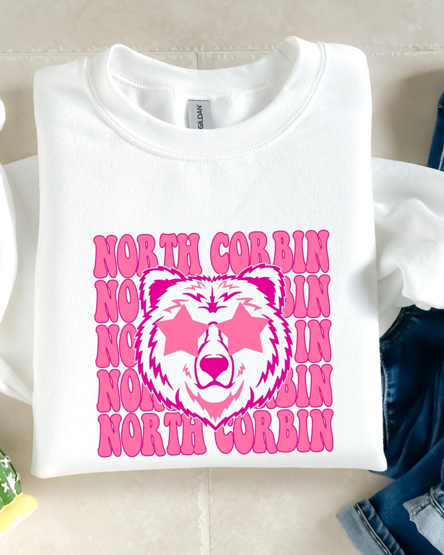 Pink Bears Layered Sweatshirt