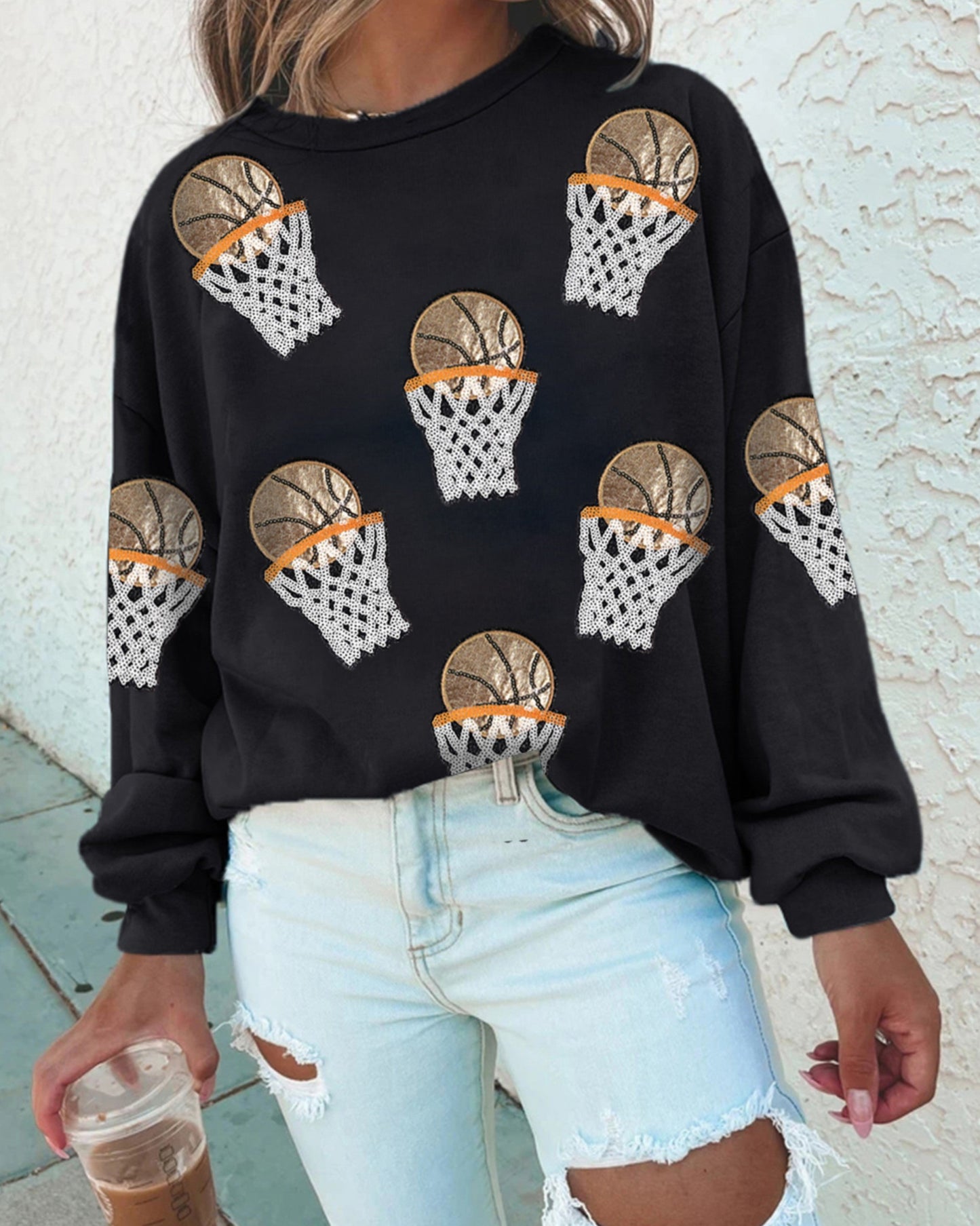 Sequin Patch BB Sweatshirt