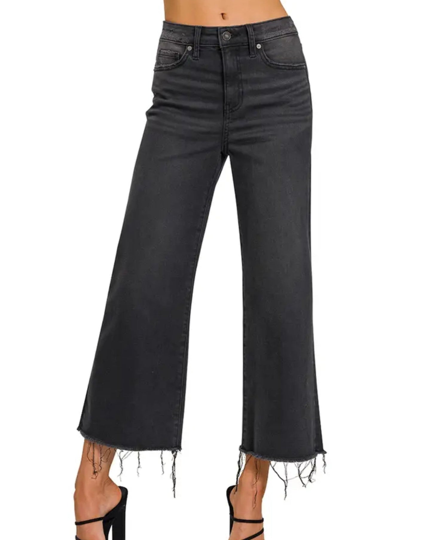 Blk Cropped Jeans
