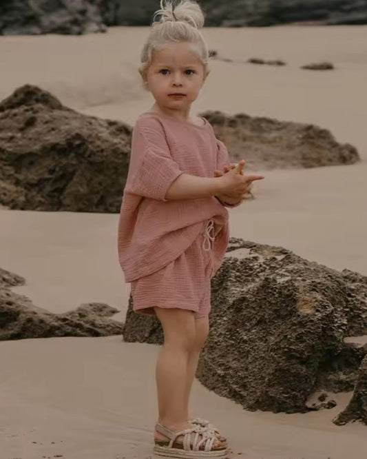 Oversized Muslin ShortSet