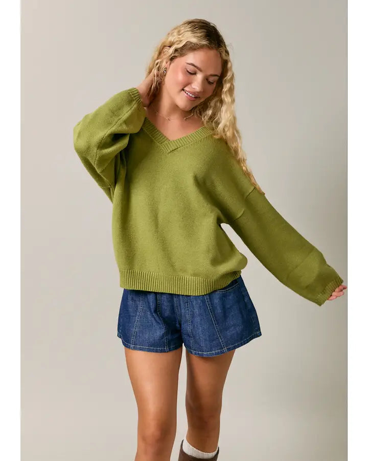 V-Neck Oversized Sweater