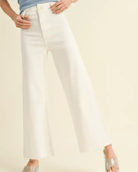 Cream Straight Leg Pants