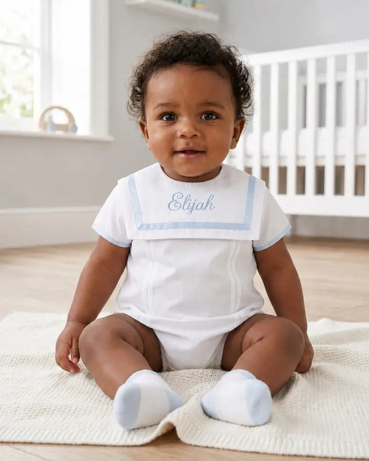 White Baby Boy Bubble