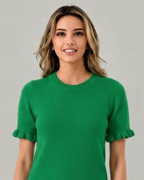 Short Sleeve Ruffle Top
