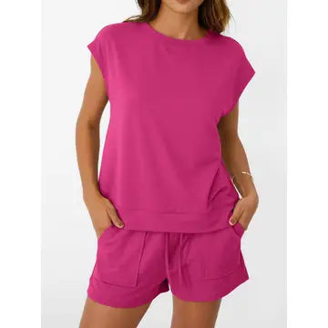 Round Neck Short Sleeve Set