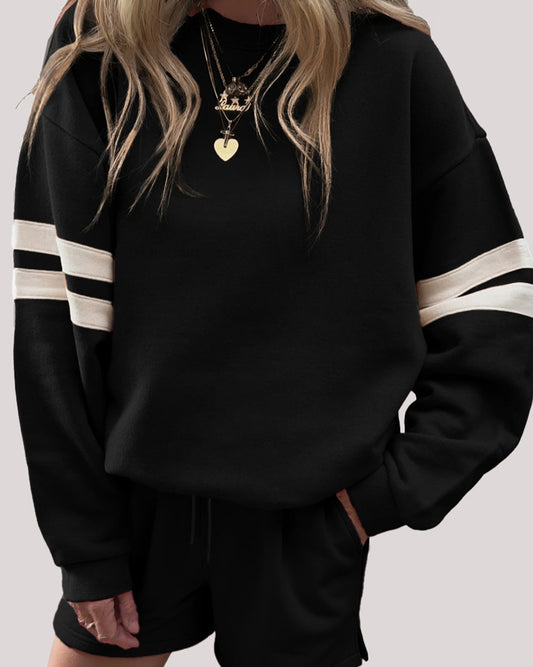 Striped Longsleeve Short Set
