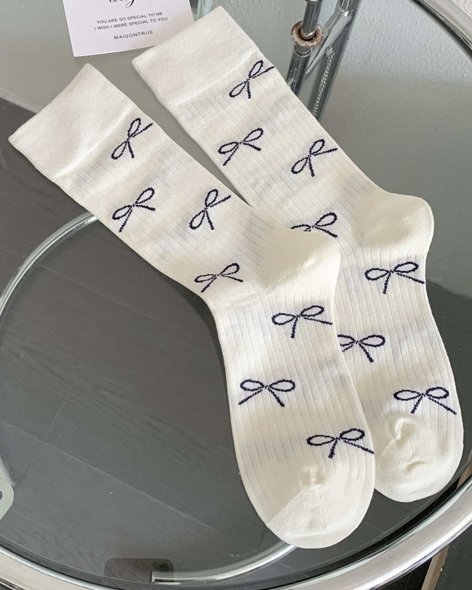 Bow Knot Crew Sock
