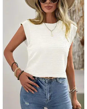Textured Short Sleeve Top