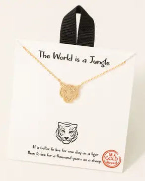 18K Dipped Tiger Necklace