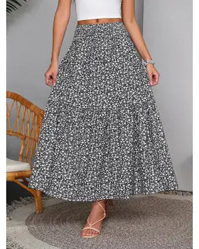 Floral Flowy Maxi Skirt