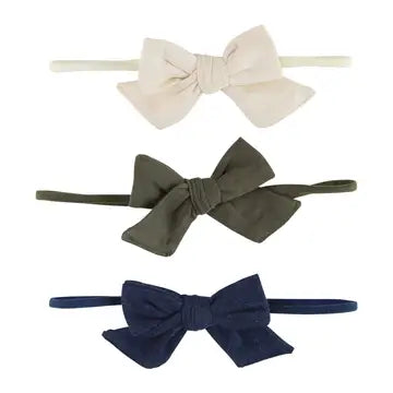 Elastic Bow Headband Set