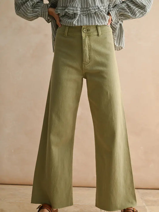 Wide Leg Denim Pants