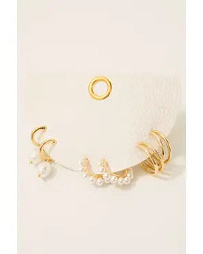 Pearl Hoop Set