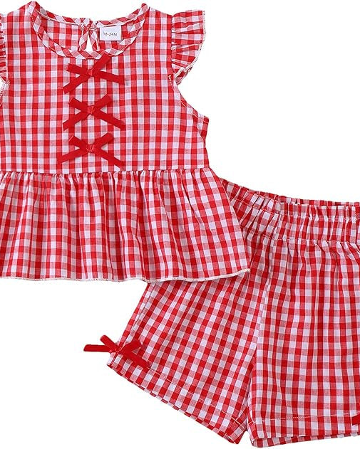 Red Gingham Set