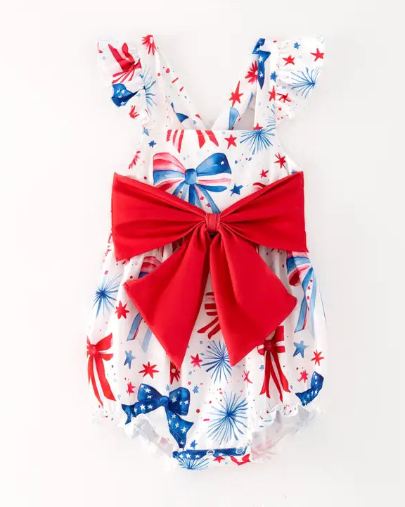 Patriotic Romper W/ Bow