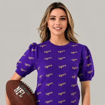 Slant Script Tigers Top