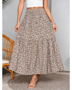 Floral Flowy Maxi Skirt
