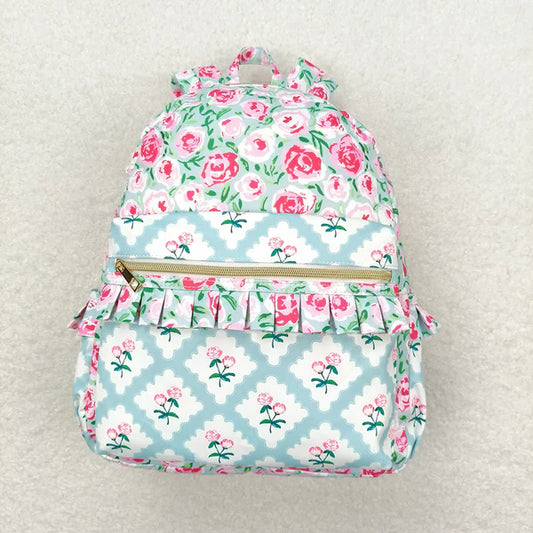 Teal Flower Bookbag