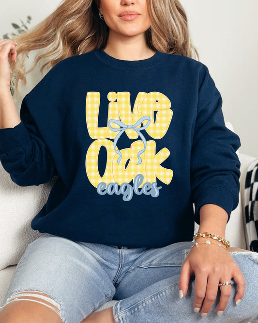 LO Yellow Gingham Sweatshirt
