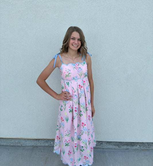 Floral Scallop Dress