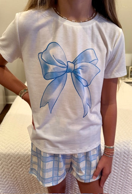 Blue Bow Sleep Set