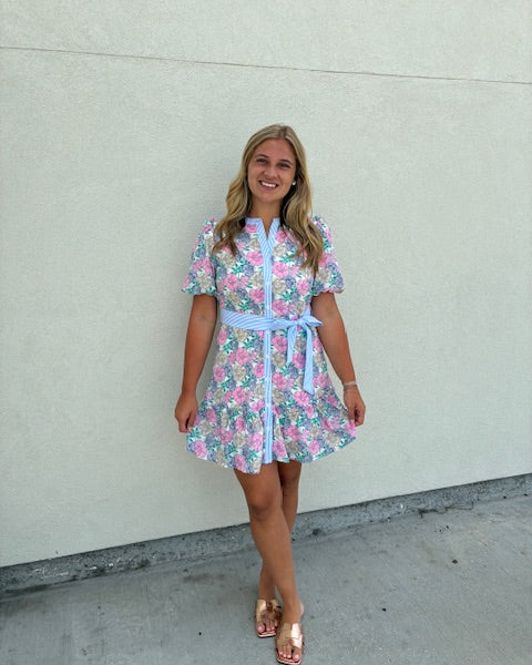 Floral Belted Dress