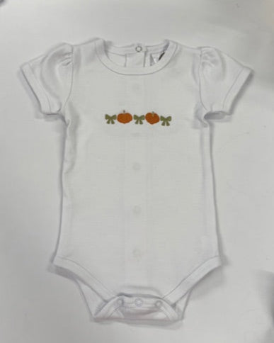 Pumpkin Bow Emb. Bodysuit